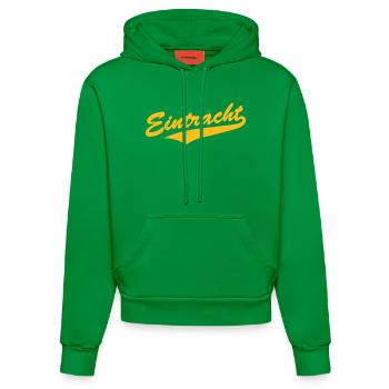 Eintracht Baseball-Style - Organic Fitted Hoodie Made in EU - City Green - Vorne