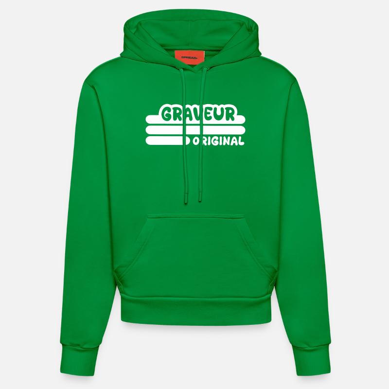 Profession : Graveur - Sweat à capuche bio ajusté fabriqué en UE - City Green