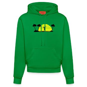 surfing - Organic Fitted Hoodie Made in EU - City Green - Vorne