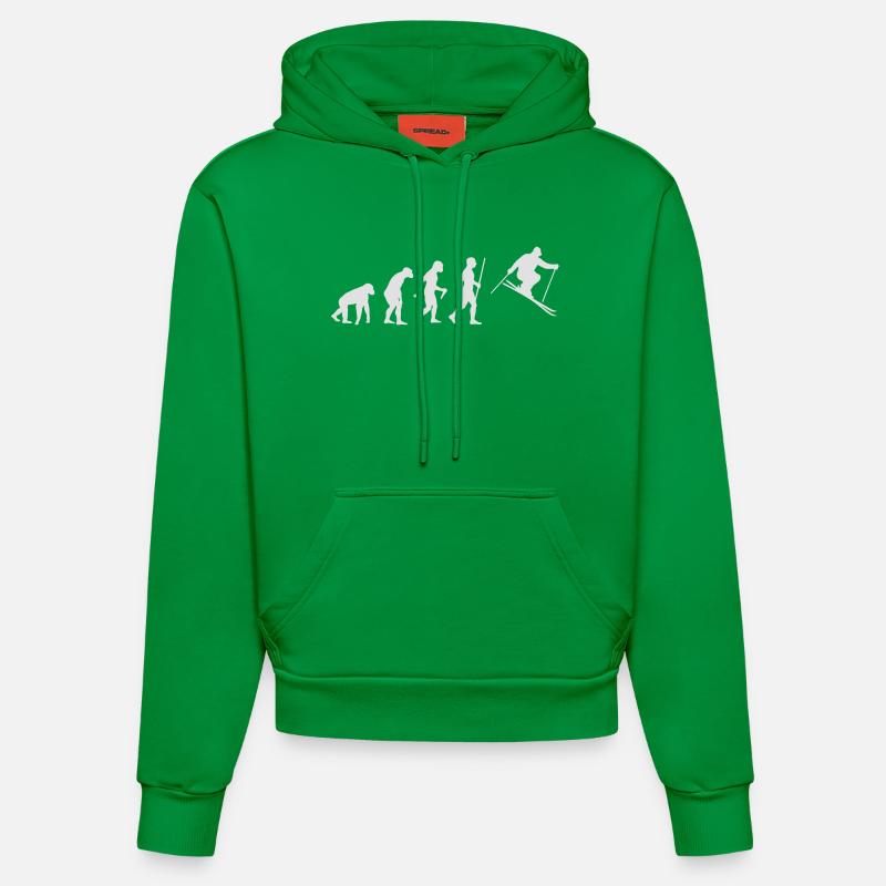 Ski Evolution - Sweat à capuche bio ajusté fabriqué en UE - City Green