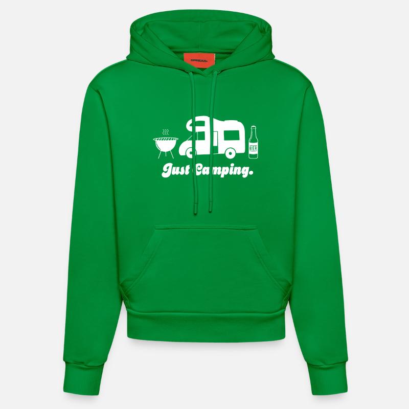 Camping-car Just Camping - Sweat à capuche bio ajusté fabriqué en UE - City Green