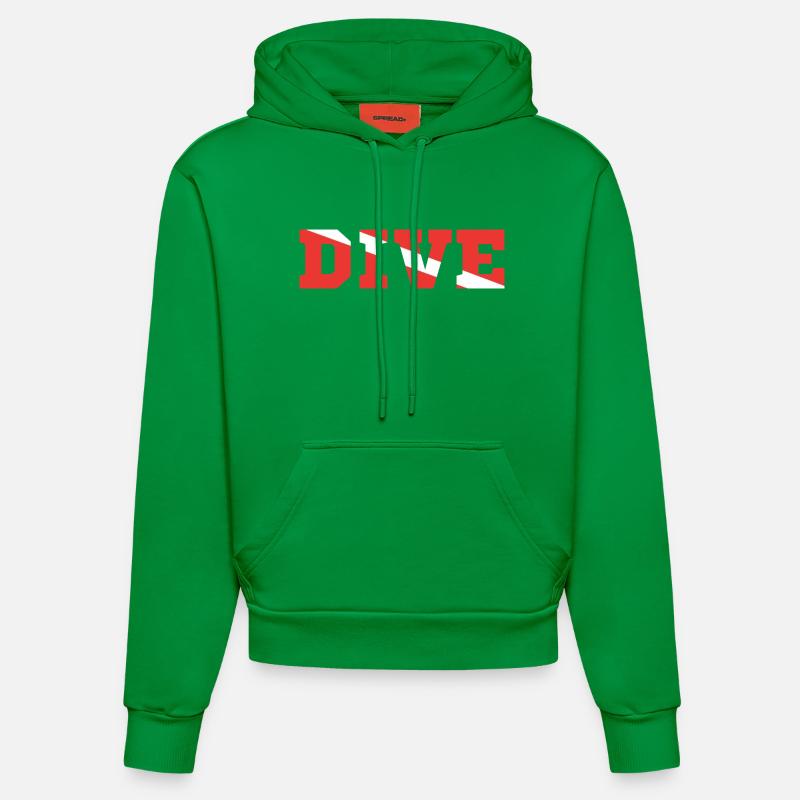 Plongée Plongeur Scuba - Sweat à capuche bio ajusté fabriqué en UE - City Green
