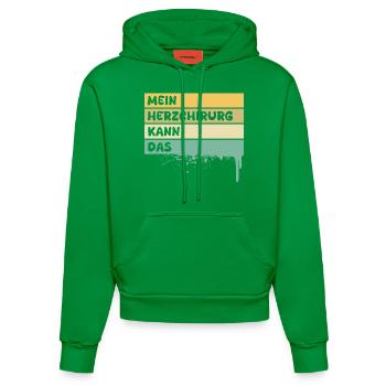 Chirurgien cardiaque - Sweat à capuche bio ajusté fabriqué en UE - City Green - Devant