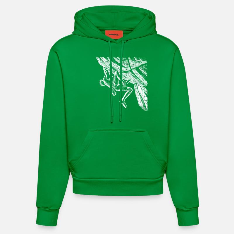 Grimper - Sweat à capuche bio ajusté fabriqué en UE - City Green