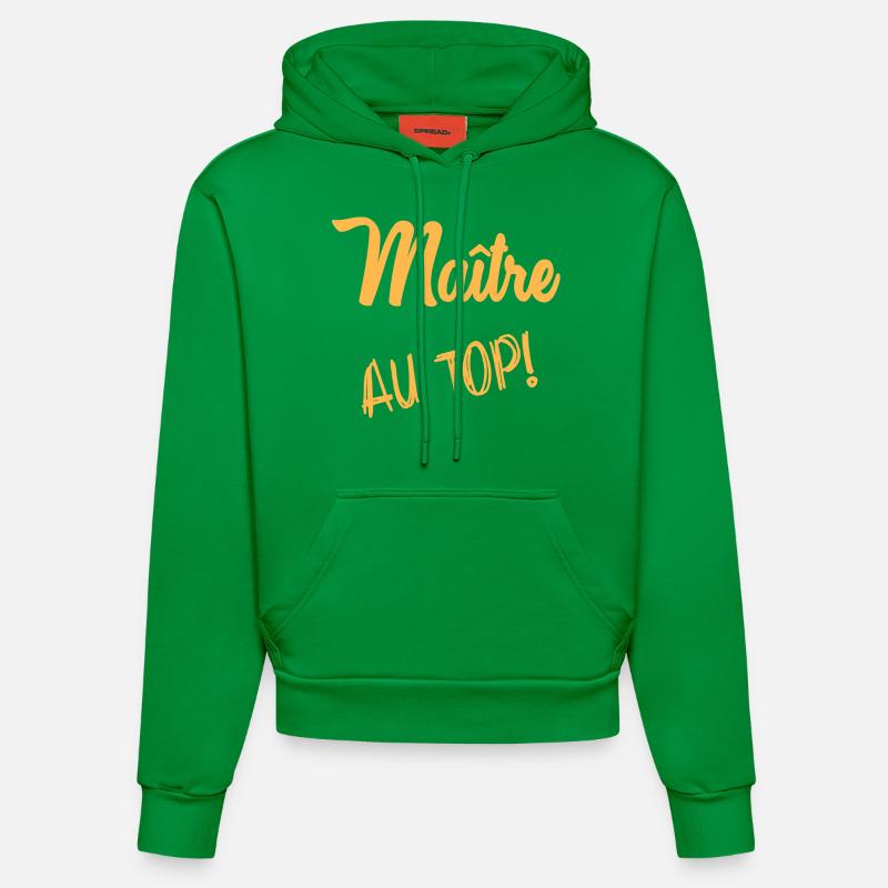MERCI. MAITRE. - Sweat à capuche bio ajusté fabriqué en UE - City Green