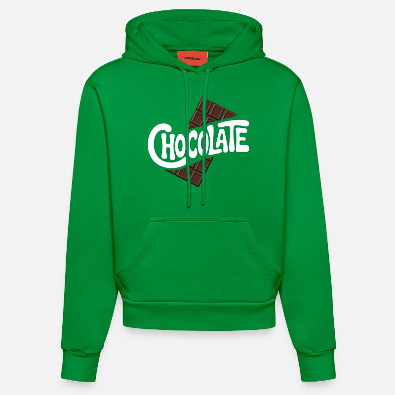 Chocolat - Cool Sweets Logo - Sweat à capuche bio ajusté fabriqué en UE - City Green