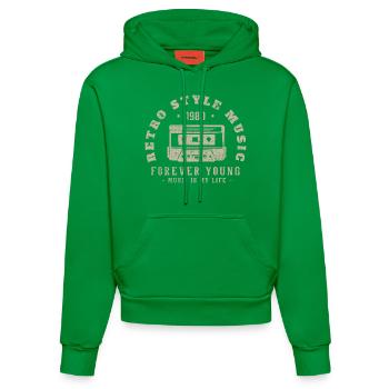 Retro 1980er Geburtstagsgeschenk 1980er Jahre Vintage 1980er Jahre - Organic Fitted Hoodie Made in EU - City Green - Vorne