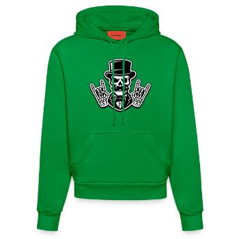 Squelette de fête de marié - Sweat à capuche bio ajusté fabriqué en UE - City Green - Devant