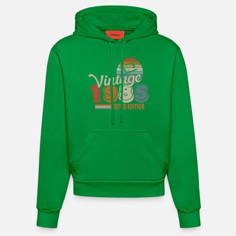 1985 - Sweat à capuche bio ajusté fabriqué en UE - City Green