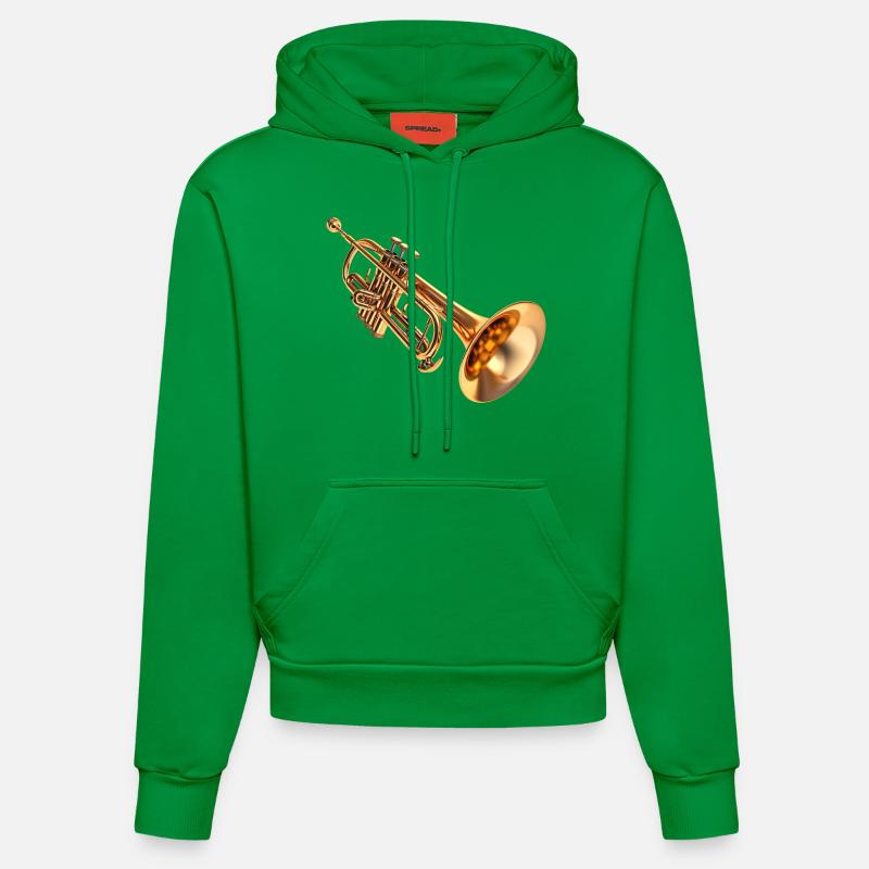 L’utilisation de la trompette - Sweat à capuche bio ajusté fabriqué en UE - City Green