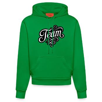 Team - Organic Fitted Hoodie Made in EU - City Green - Front