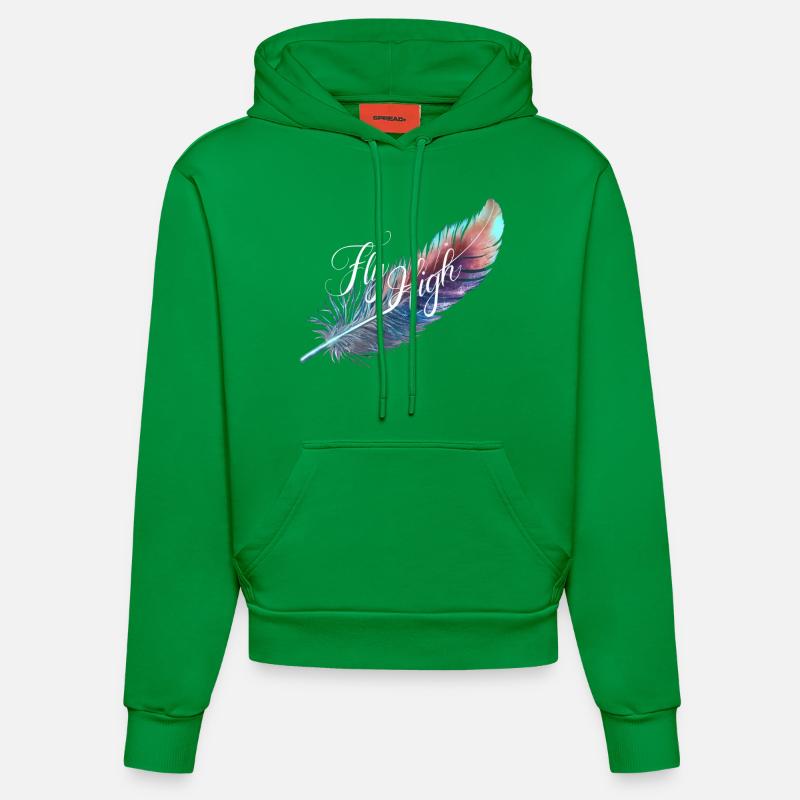 VOLEZ HAUT - Sweat à capuche bio ajusté fabriqué en UE - City Green