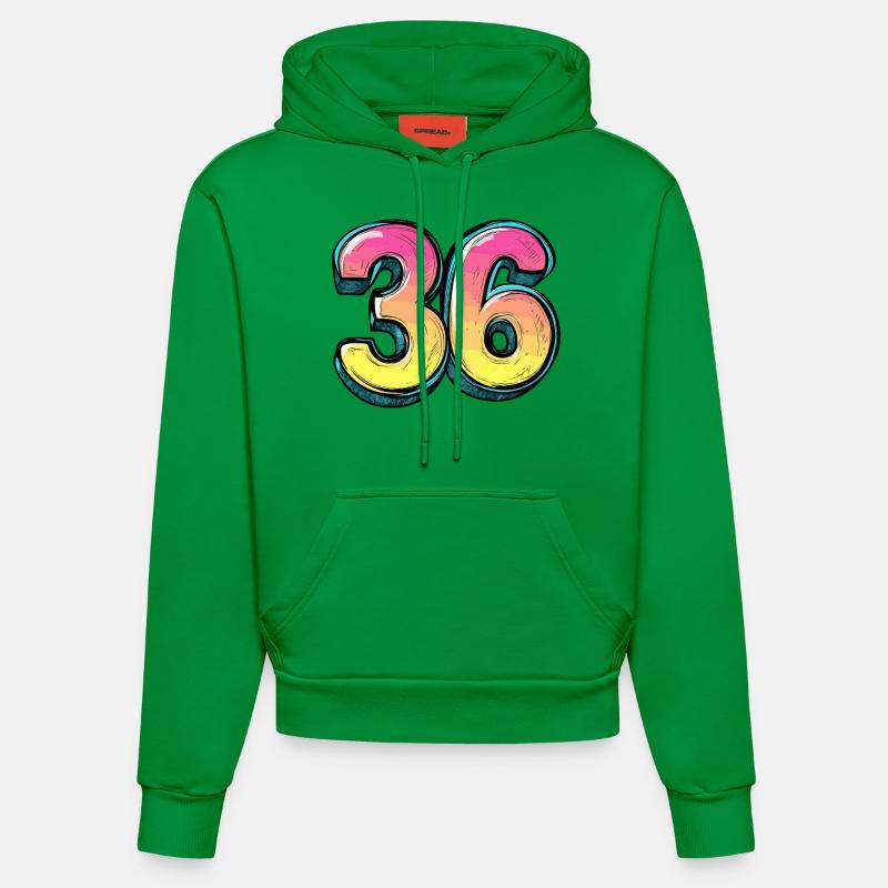 Bande dessinée à 36 numéros - Sweat à capuche bio ajusté fabriqué en UE - City Green
