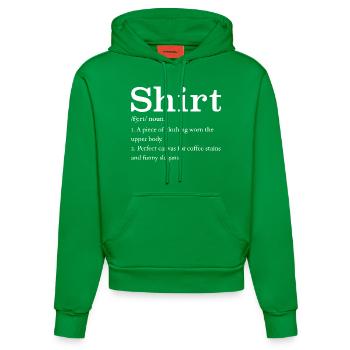 Lustiges Hemd Definition Skurriles Definition Design - Organic Fitted Hoodie Made in EU - City Green - Vorne