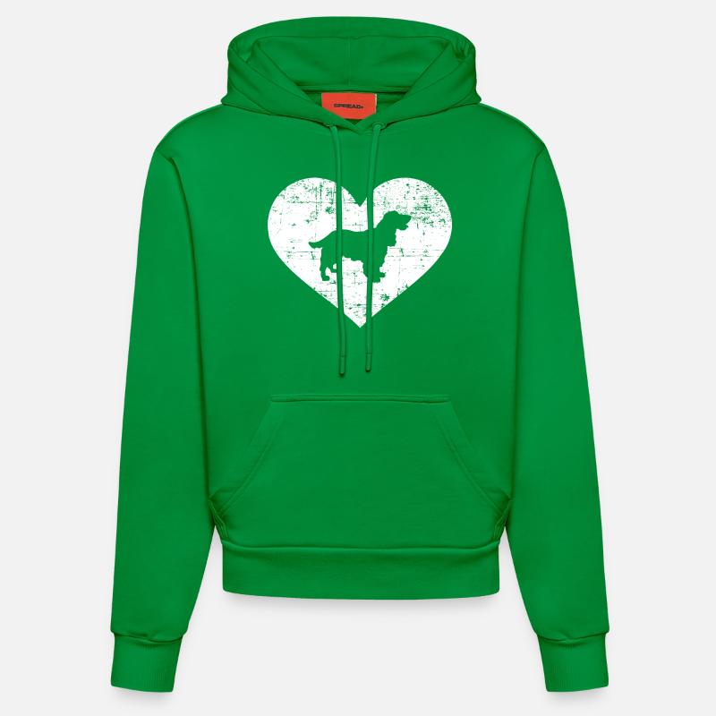 Cocker Spaniel - Sweat à capuche bio ajusté fabriqué en UE - City Green
