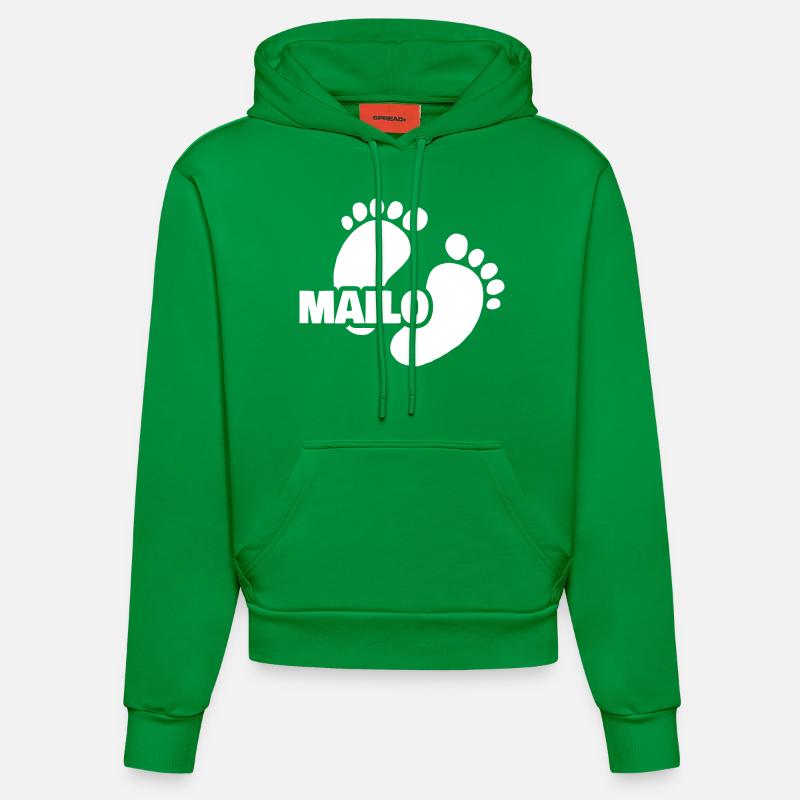 Cadeau pour Mailo - Sweat à capuche bio ajusté fabriqué en UE - City Green