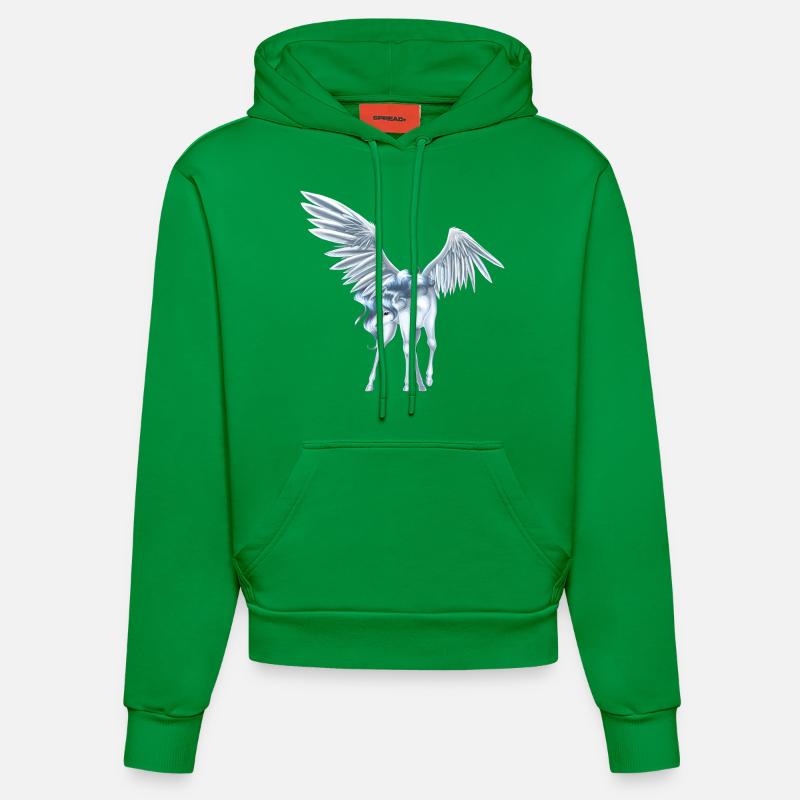 Pegasus 9 - Sweat à capuche bio ajusté fabriqué en UE - City Green