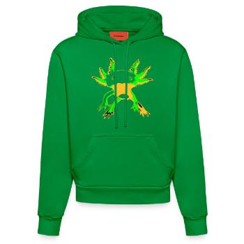 axolotl - Organic Fitted Hoodie Made in EU - City Green - Vorne