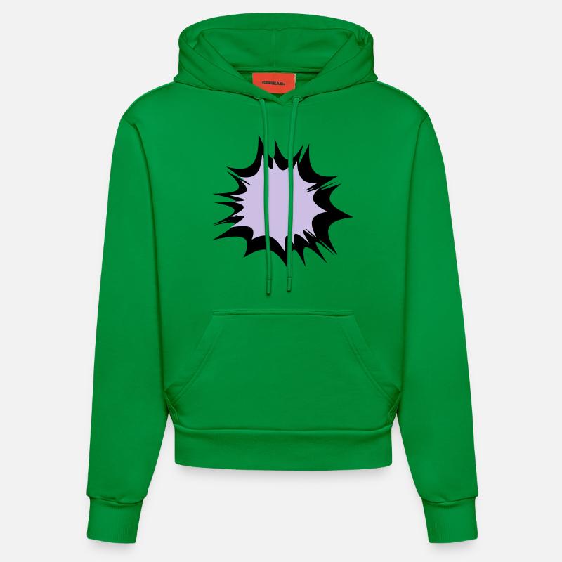 Speech comic bulle explosion - Sweat à capuche bio ajusté fabriqué en UE - City Green