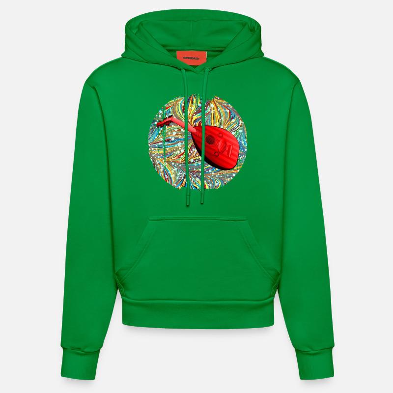 mandoline e 201 - Sweat à capuche bio ajusté fabriqué en UE - City Green