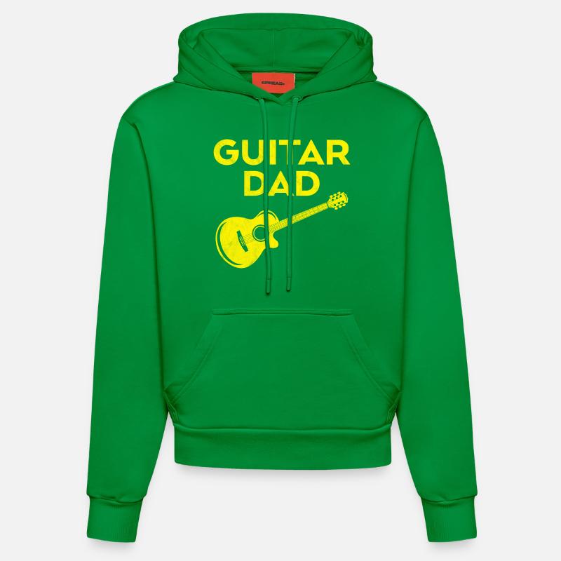 Guitare papa jaune - Sweat à capuche bio ajusté fabriqué en UE - City Green