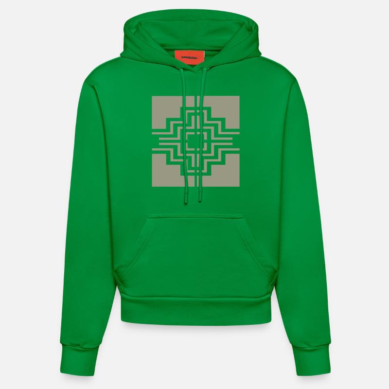 Couleur unique - Sweat à capuche bio ajusté fabriqué en UE - City Green
