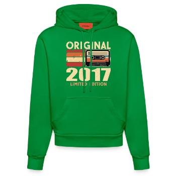 Anniversaire 2017 - Légendaire depuis 2017 Cadeau 2017 - Sweat à capuche bio ajusté fabriqué en UE - City Green - Devant