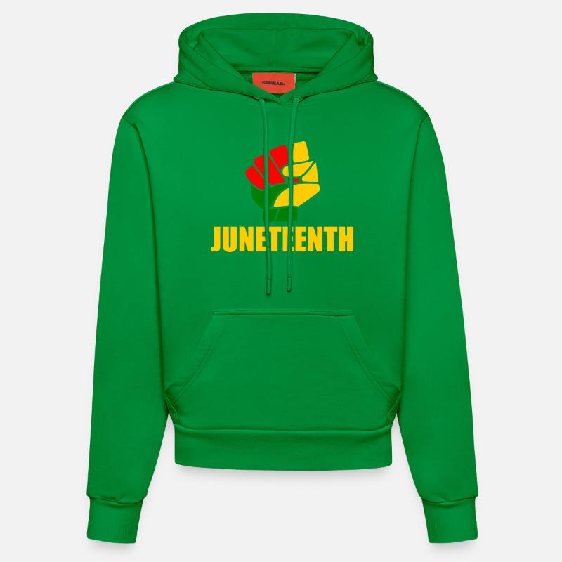 juneteenth - Sweat à capuche bio ajusté fabriqué en UE - City Green