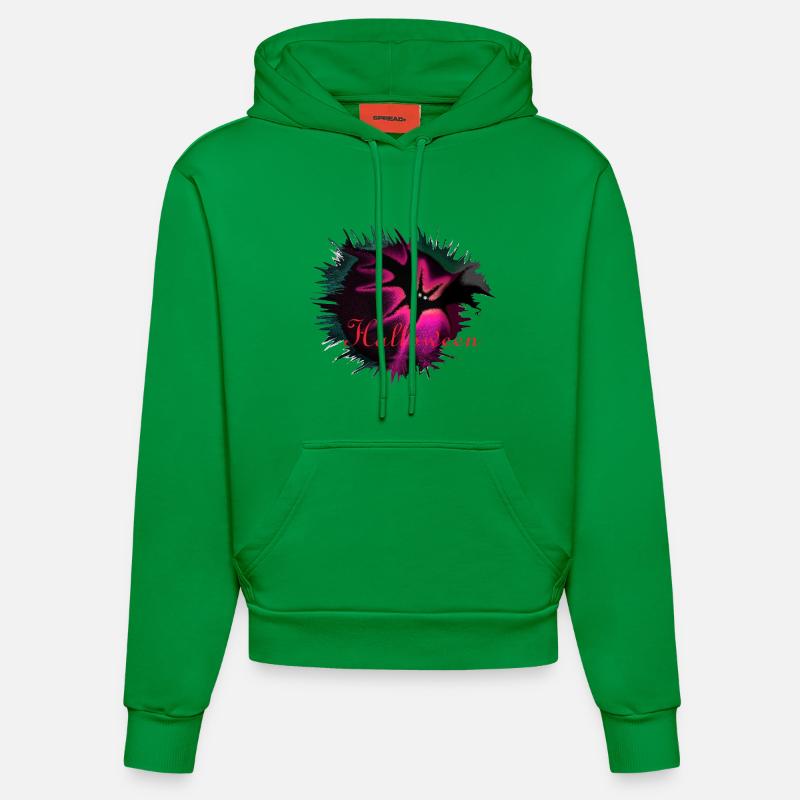 Nébuleuse d’Halloween Splash Bat Nuit Rose - Sweat à capuche bio ajusté fabriqué en UE - City Green