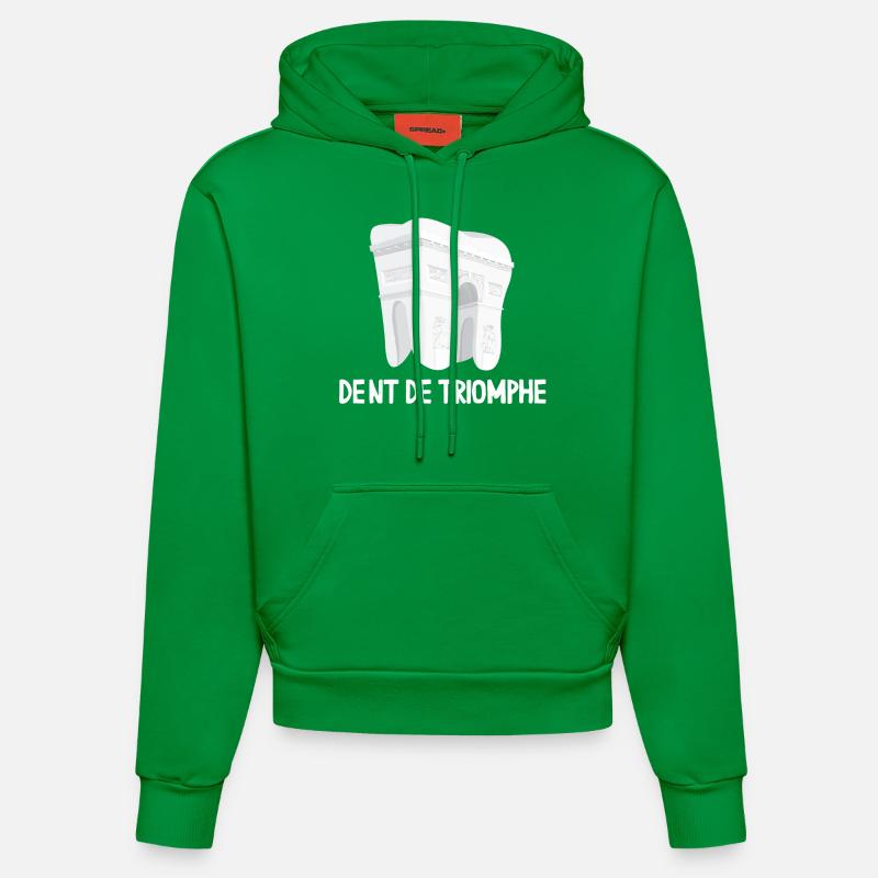Dent De Triomphe - Sweat à capuche bio ajusté fabriqué en UE - City Green