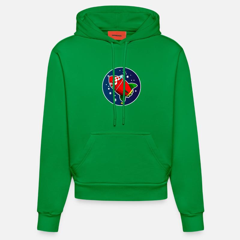 Rocket02 - Sweat à capuche bio ajusté fabriqué en UE - City Green