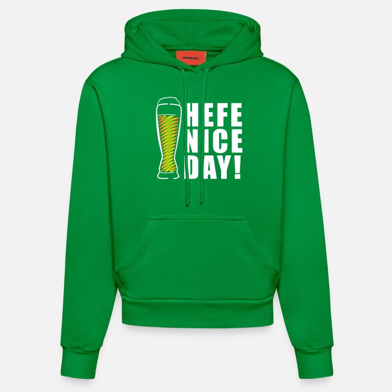 Hefe nice Day! Weizen Geschenkidee - Organic Fitted Hoodie Made in EU - City Green