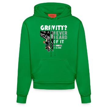 Rock Climbing Bergsteigen Klettern - Organic Fitted Hoodie Made in EU - City Green - Vorne