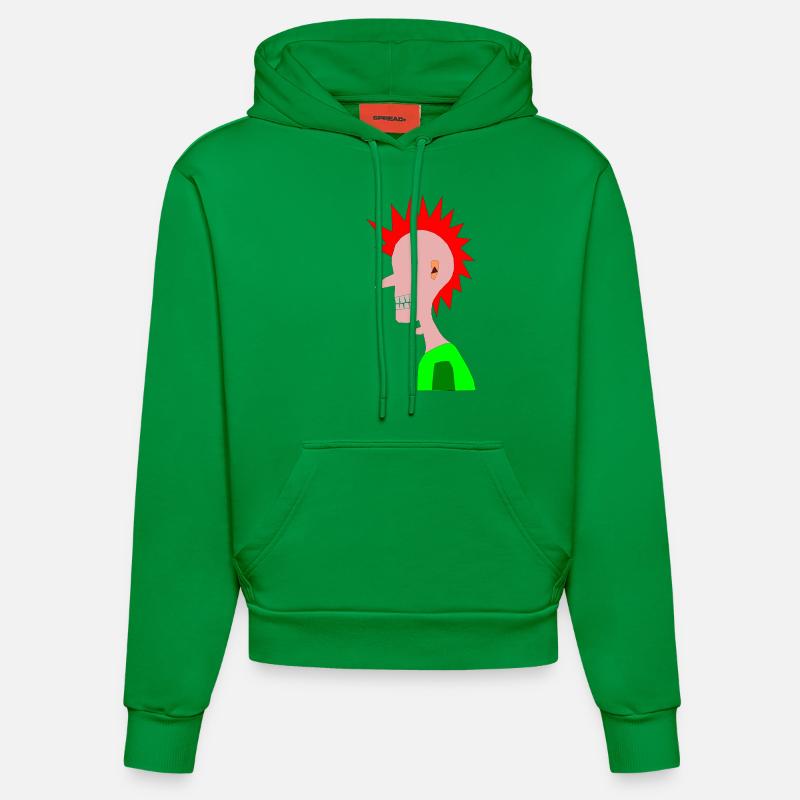 Punk cool, punk - Sweat à capuche bio ajusté fabriqué en UE - City Green