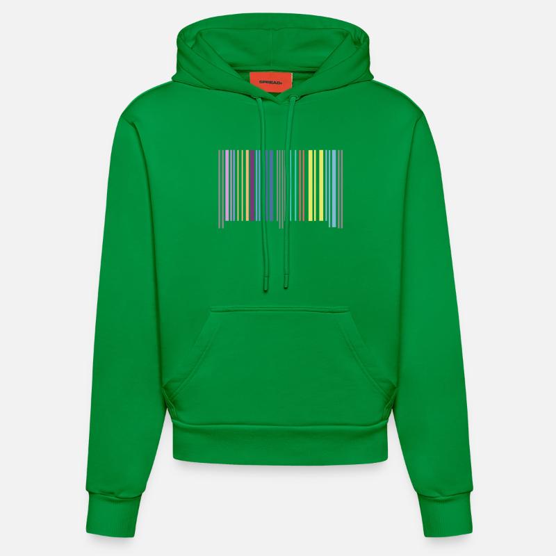 code à barres - Sweat à capuche bio ajusté fabriqué en UE - City Green