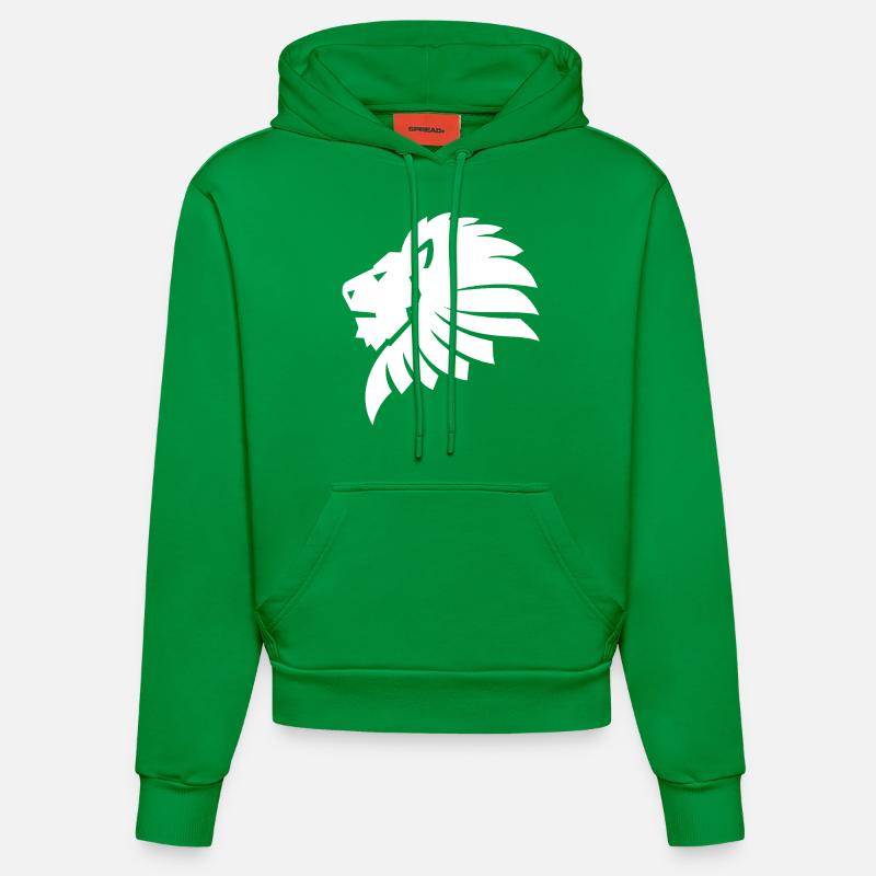Lion - Sweat à capuche bio ajusté fabriqué en UE - City Green