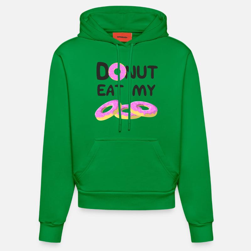 Ne mange pas mes beignets! - Sweat à capuche bio ajusté fabriqué en UE - City Green