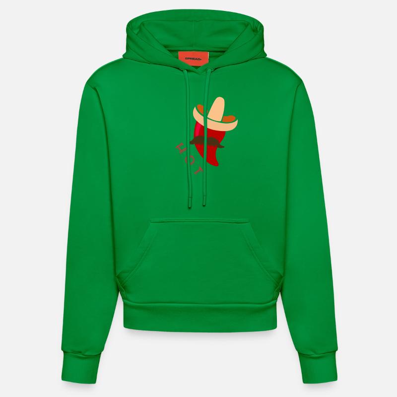 Pepperoni chaud - Sweat à capuche bio ajusté fabriqué en UE - City Green