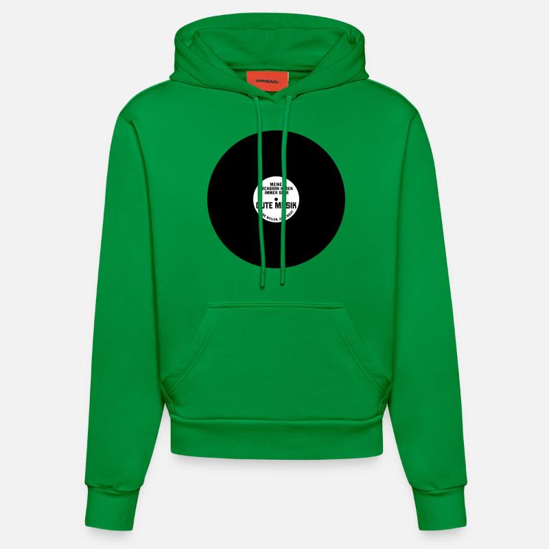 LP Bonne musique - Sweat à capuche bio ajusté fabriqué en UE - City Green