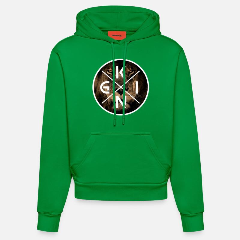 lionking - Sweat à capuche bio ajusté fabriqué en UE - City Green