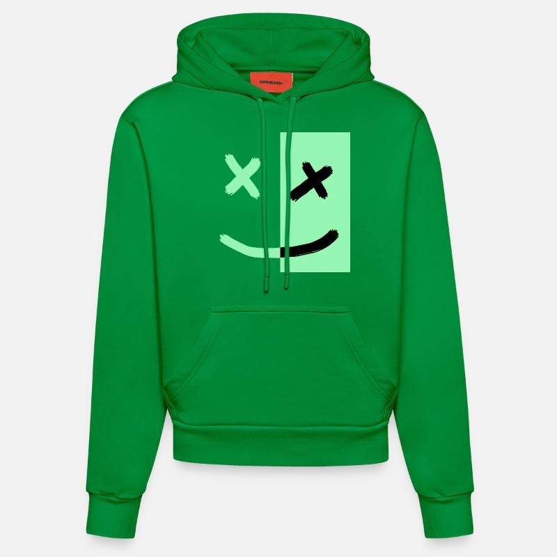 Smiley - Sweat à capuche bio ajusté fabriqué en UE - City Green