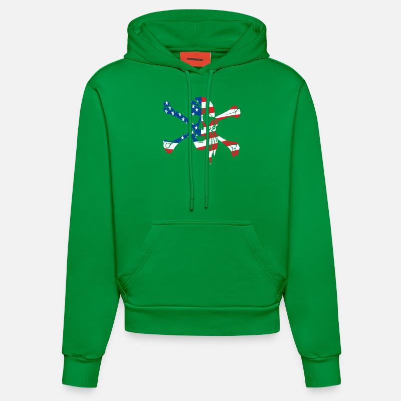 Pavillon pirate - Sweat à capuche bio ajusté fabriqué en UE - City Green