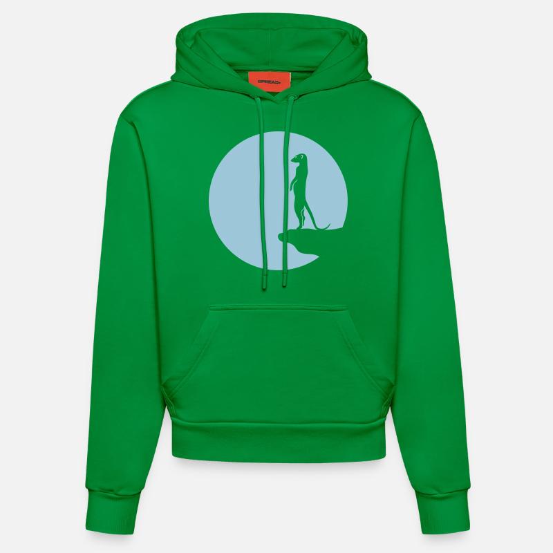 suricate lune - Sweat à capuche bio ajusté fabriqué en UE - City Green