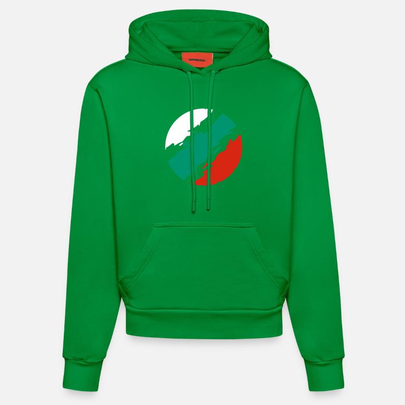 Drapeau de la Bulgarie - Sweat à capuche bio ajusté fabriqué en UE - City Green