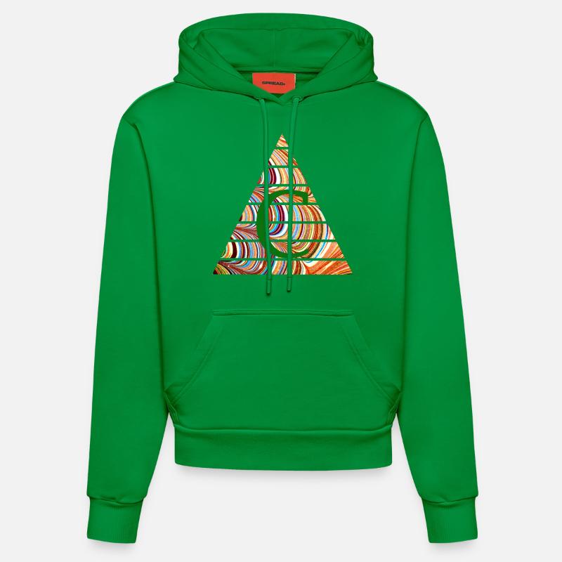 triangle e 56 c - Organic Fitted Hoodie Made in EU - City Green