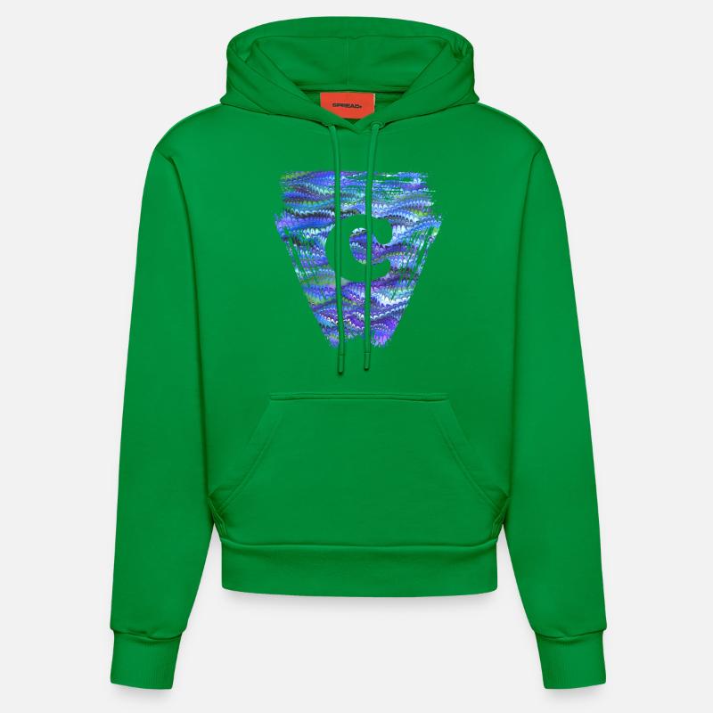 Triangle E 103 C - Organic Fitted Hoodie Made in EU - City Green