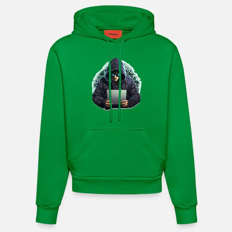 Hacker éthique - Illustration - Sweat à capuche bio ajusté fabriqué en UE - City Green
