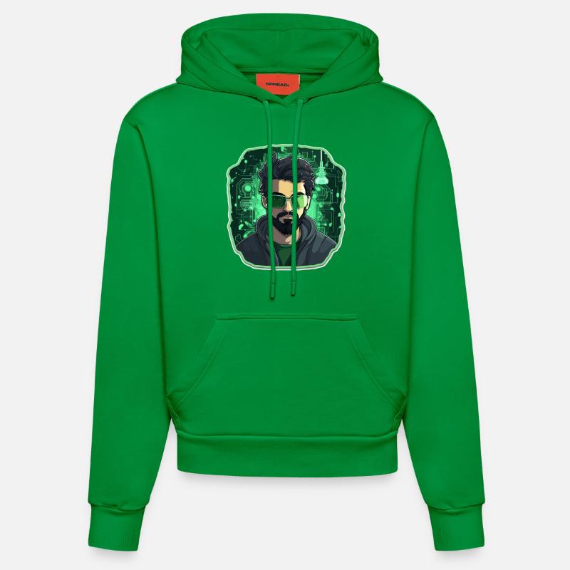 Hacker éthique - Illustration - Sweat à capuche bio ajusté fabriqué en UE - City Green