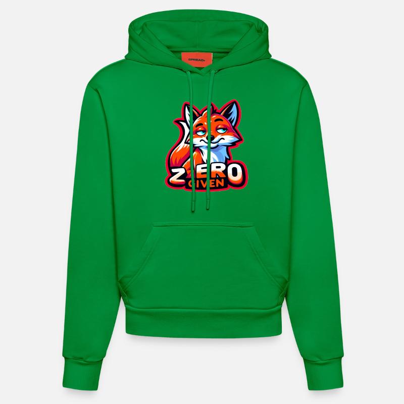 Zéro donné - Illustration de renard - Sweat à capuche bio ajusté fabriqué en UE - City Green