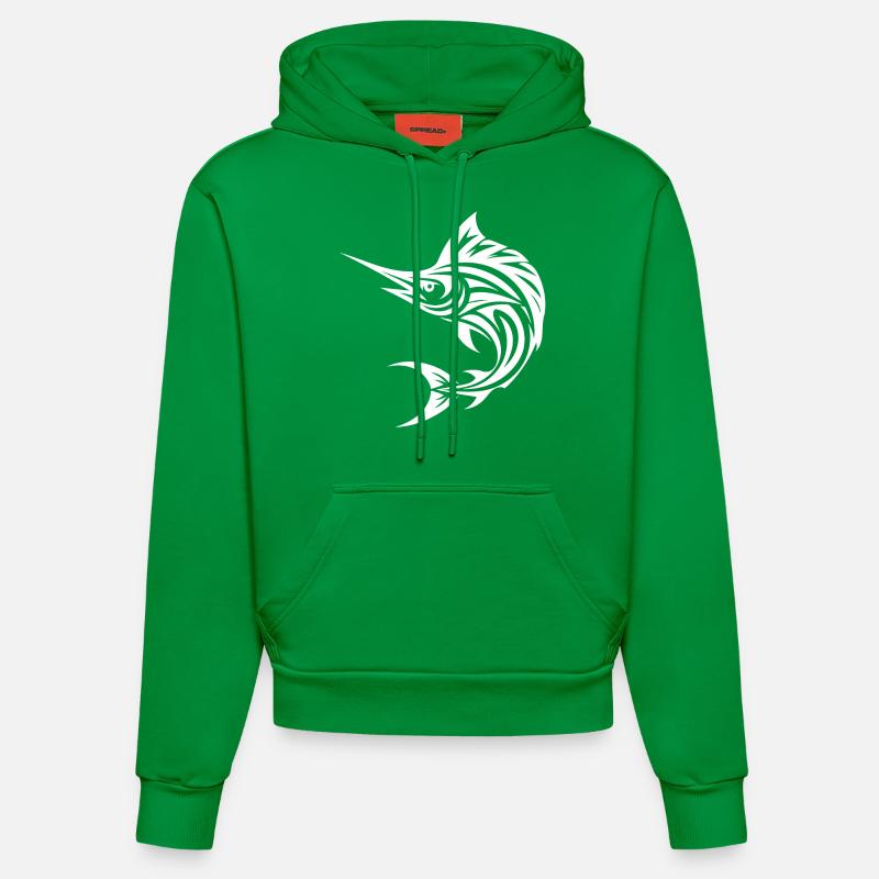 Voilier Swift - Espadon élégant - Sweat à capuche bio ajusté fabriqué en UE - City Green